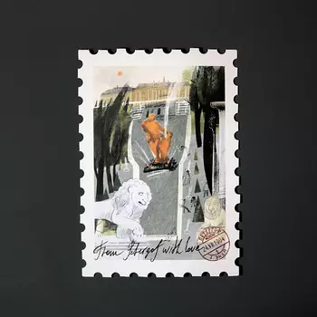 Открытка "Марка. Петергоф"