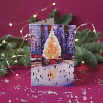 Открытка "Новогодний каток"