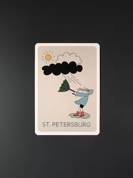 Открытка "Погода в Петербурге" Волковой