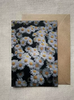Открытка с шелковым покрытием ISKVSSNO "Привет, ромашки"