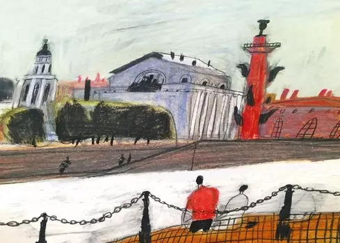 Открытка "Стрелка Васильевского острова" Сидневой