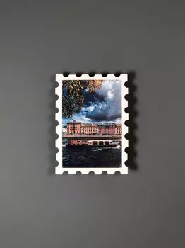 Открытка "Теплоход" 93х67 мм