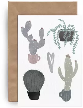 Открытка Yetti "Кактусы"