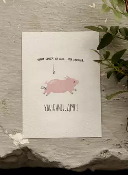 Открытка Yetti Свинка