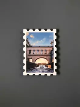 Открытка "Зимняя канавка" 93х67 мм