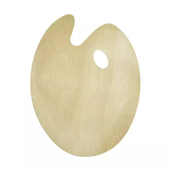 Овальная деревянная палитра 30х40 см