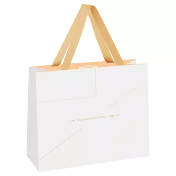 Пакет подарочный MESHU "Monocolor. White" 23*18*10 см, отд. фольгой, матовая ламинация