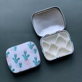 Палетка для красок "Горы" 6х5 см, цвет кактусы, пластик белый