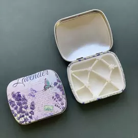 Палетка для красок "Звезды" 6х5 см, цвет лаванда, пластик белый