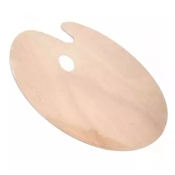 Палитра деревянная овальная (фанера) "Сонет" 30х40 см, 5 мм