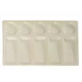 Палитра фарфоровая прямоугольная "Сонет" 11х19 см 10 ячеек