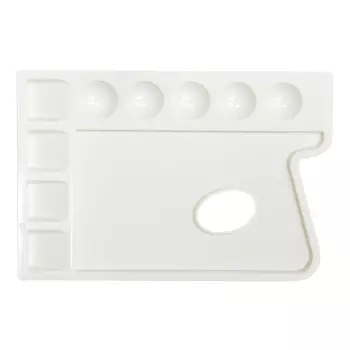 Палитра пластиковая прямоугольная 16х24 см 9 углублений