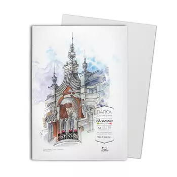 Папка для акварели Veroneze Малевичъ А3 15 л 300 г, 70% хлопок, Fin