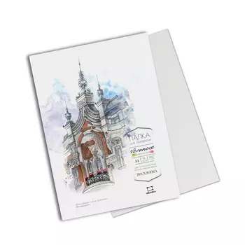 Папка для акварели Veroneze Малевичъ А4 15 л 300 г, 70% хлопок, Fin
