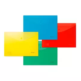 Папка-конверт на кнопке Berlingo А4, ассорти