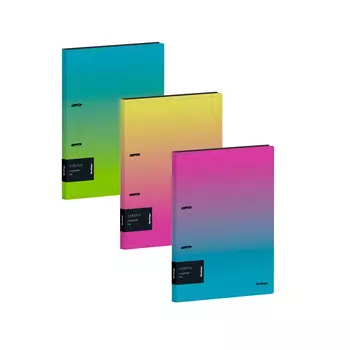 Папка на 2 кольцах Berlingo "Radiance", 24 мм, 600 мкм, D-кольца, с внутр. карманом, голубой/зеленый