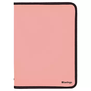 Папка на молнии Berlingo "Instinct" А4, 500 мкм, фламинго