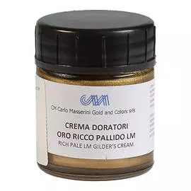 Паста бронзовая Masserini Gilding Cream 30 мл богатое золото тусклое, стеклянная банка