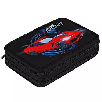 Пенал 2 отделения Berlingo "Black vortex" 200*140*45 мм, полиэстер