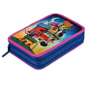 Пенал 2 отделения Berlingo "Fairy tale" 200*140*45 мм, полиэстер