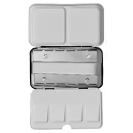 Пенал для акварели на 12 полукювет с палитрой, металл