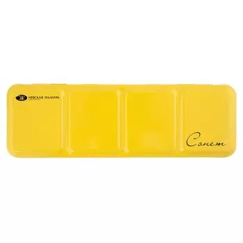 Пенал для акварели Sonnet на 21 кювету, металл, жёлтый