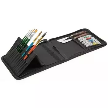 Пенал для кистей на короткой ручке, 12 отд. + карман-сетка