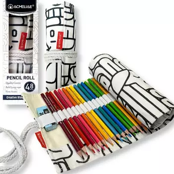 Пенал скрутка 48 отделений Acmeliae белый