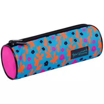 Пенал-тубус 2 отделения Berlingo "Blue pattern" 210*70 мм, полиэстер