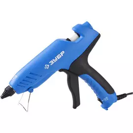 Пистолет термоклеящий Зубр эл, эргоном рукоятка, выключатель на рукоятке, рабоч темп 193 град, d=12м