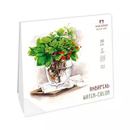 Планшет для акварели Лилия Холдинг "Аромат земляники" Торшон 19х19 см 12 л