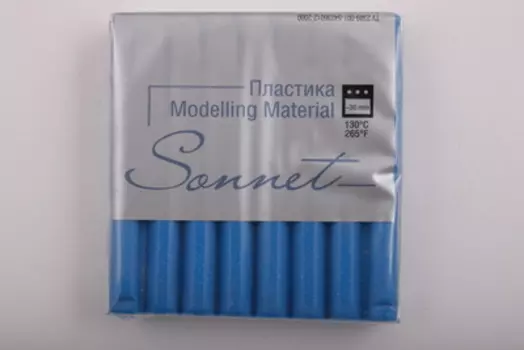 Пластика для запекания "Sonnet" 56 г с блестками Синий