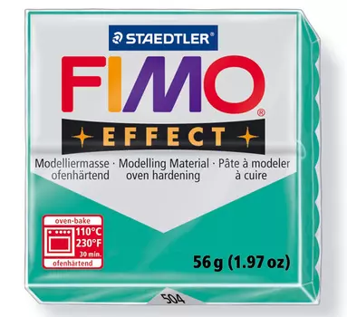 Пластика для запекания Staedtler "Fimo Effect" 56 г полупрозрачная зеленая