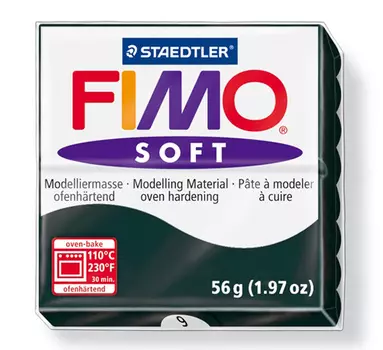 Пластика для запекания Staedtler "Fimo Soft" 56 г черная