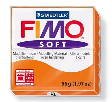 Пластика для запекания Staedtler "Fimo Soft" 56 г оранжевая