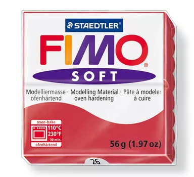 Пластика для запекания Staedtler "Fimo Soft" 56 г вишневая
