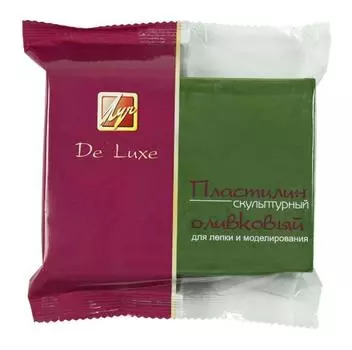 Пластилин скульптурный "Луч" 300 г оливковый твердый