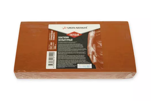 Пластилин скульптурный VISTA-ARTISTA СКУЛЬПТАЛИН Studio, 1 кг №10 терракотовый твердый