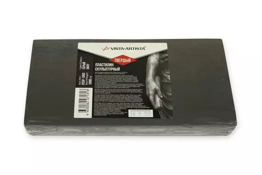 Пластилин скульптурный VISTA-ARTISTA СКУЛЬПТАЛИН Studio, 1 кг №6 серый твердый