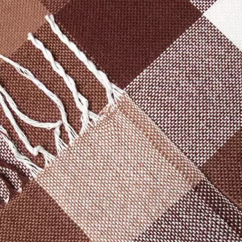 Плед KK/home 140х200 см, белый, бежевый, коричневый