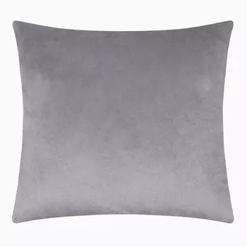 Подушка декоративная KK/home серый велюр, 30*30 см