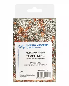 Поталь крошка Masserini имитация смесь серебро и медь