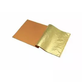 Поталь в листах 14х14 см, цвет - золото, книжка 6 листов