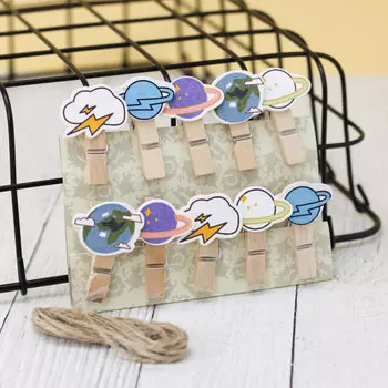 Прищепки "Planets", mix color