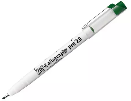 Ручка для каллиграфии "Calligraphy Pen Obligue Tip" 2 мм скошенное перо, зеленый