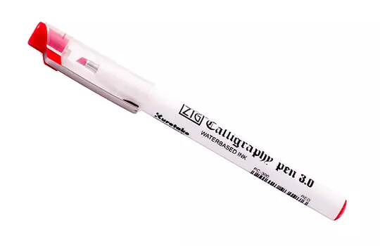 Ручка для каллиграфии "Calligraphy Pen Obligue Tip" 3 мм скошенное перо, красный