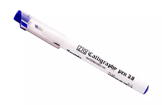 Ручка для каллиграфии "Calligraphy Pen Obligue Tip" 3 мм скошенное перо, синий