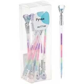 Ручка гелевая MESHU "Diamonds" многоцветные чернила, 0,7 мм, корпус ассорти