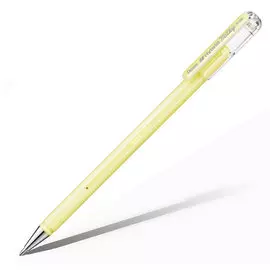 Ручка гелевая Pentel "Hybrid Milky" 0,8 мм, стержень пастельный желтый