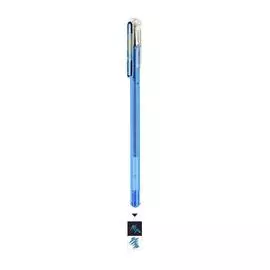 Ручка гелевая с черн "хамелеон" Hybrid Dual Metallic 1,0 мм, сине-серый+металлик синий &серебро